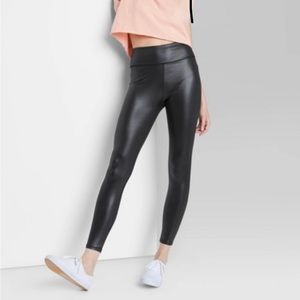 Faux leather leggings NWOT